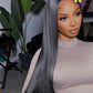 10A Straight Raw Virgin Human Hair Wig 13X4 Transparent Lace Front 150% Pre Plucked 200168148