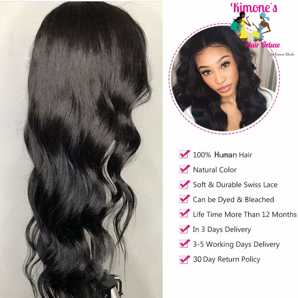 10A Transparent Hd Body Wave Lace Front Wigs Human Hair 100% 13X4 Frontal 180% Preplucked 200168148