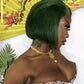13X4 Emerald Green Straight 180% Transparent Lace Wig 10A