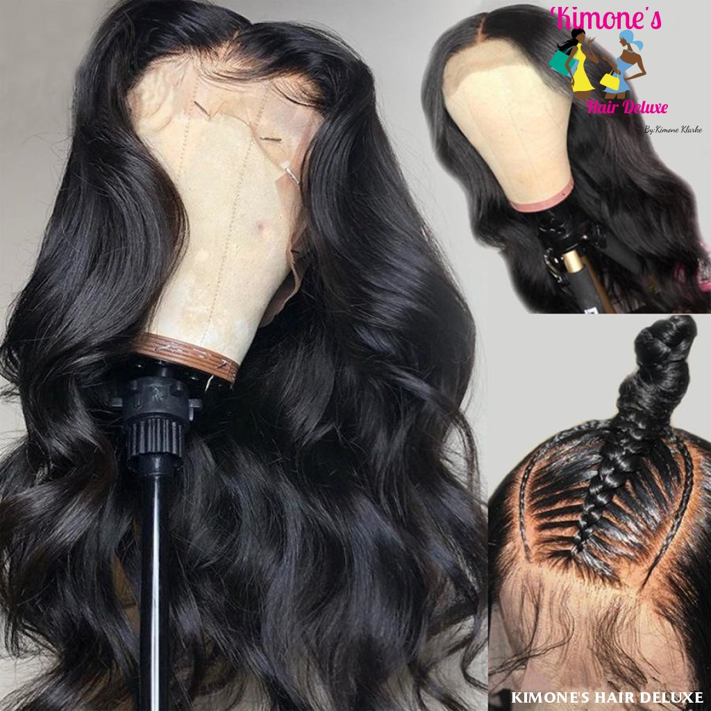 360 Medium Brown Malaysian Lace Front Bodywave Wig Pre Plucked Remy Hair 150% 180% Density 200168148