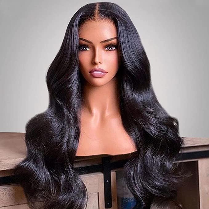 HD Transparent Straight 13X6 Lace Frontal Human Hair Wigs Body wave  180% Density   Wig Virgin Hair