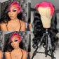 13x6 HD 10A Pink Skunk Lace Front Peluca negra natural 180% 10-26in