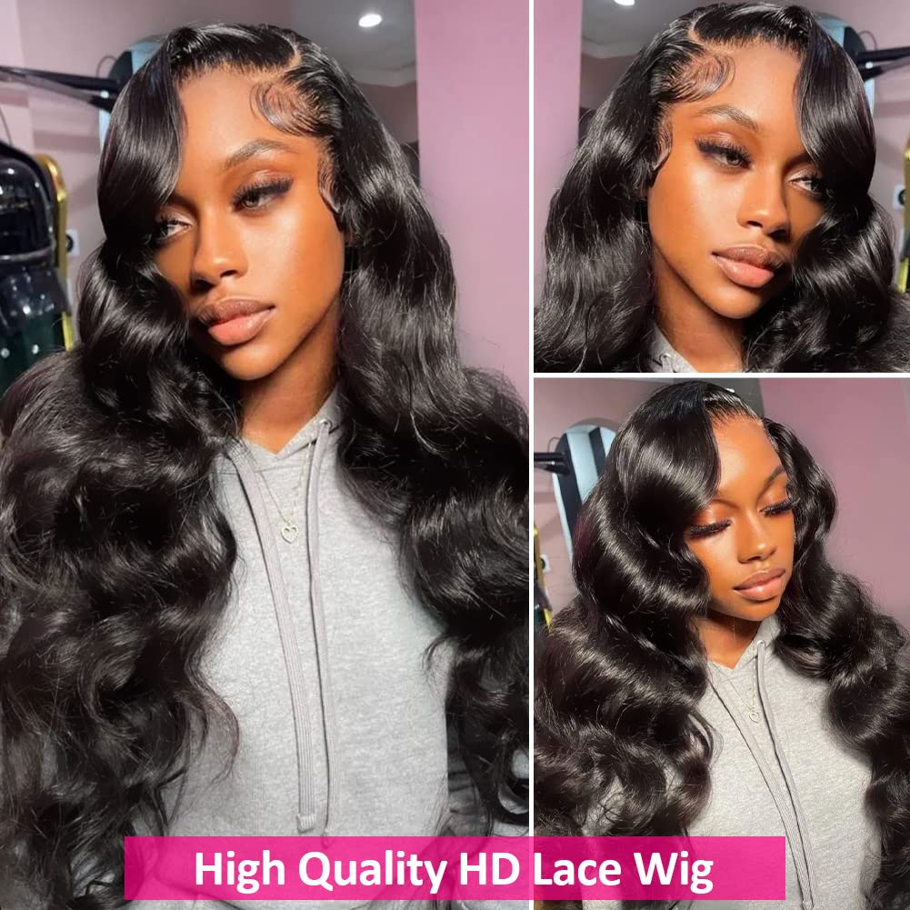 13x6 HD 10A Natural Black 200% Lace Front Straight Pelucas 12-26 in