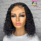 8A Short Curly (Deepwave)Bob Wigs Brazilian Virgin Human Hair Lace Front 13X4 Part 150% Density Pre