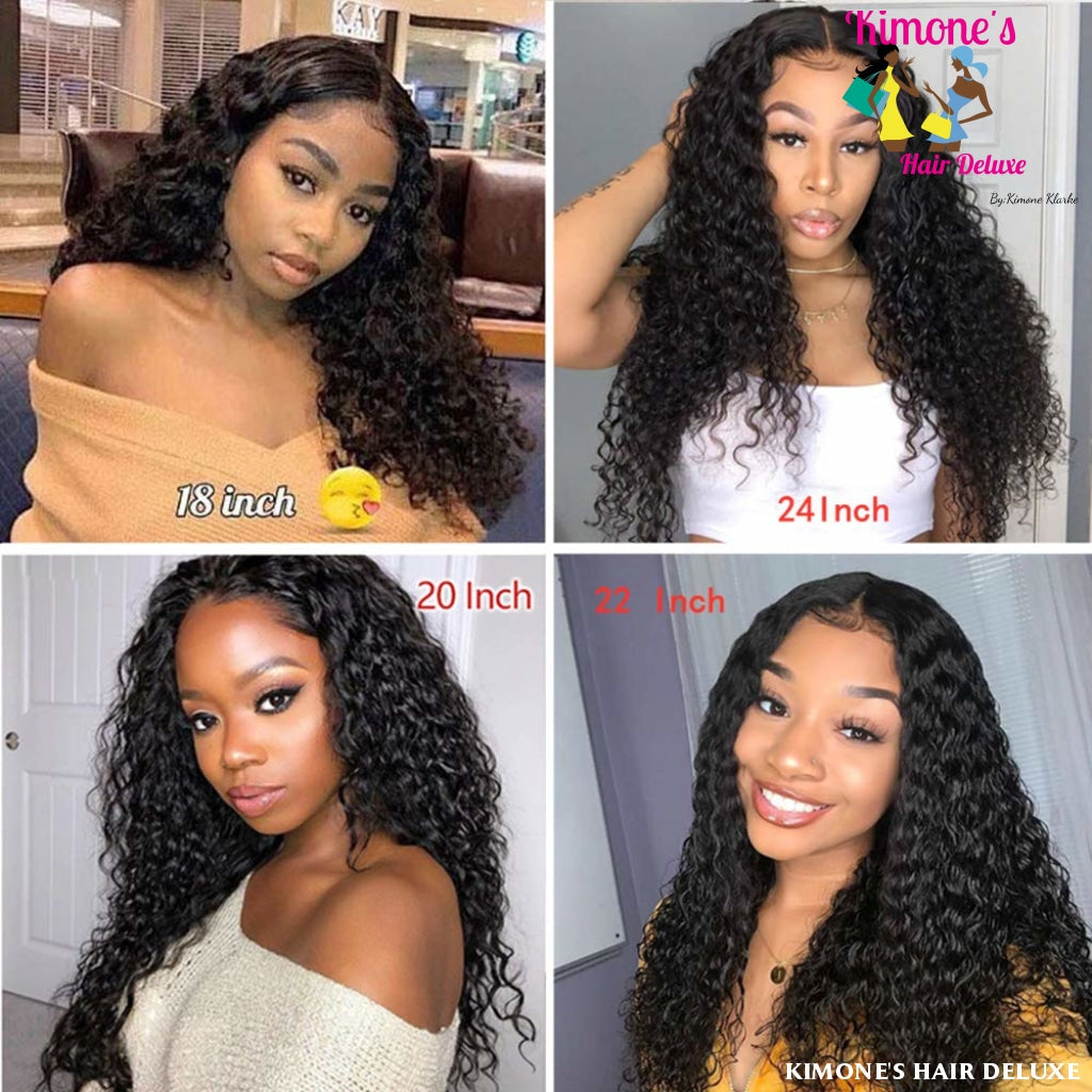 Curly Human Hair Wig 13X6 / 360 Lace Frontal Pre Plucked With Baby 10A Brazilian Wigs For Women