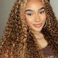 Highlight 13X4 Transparent Ombre Lace Frontal Wigs Pre Plucked 10A Brazilian Remy Hair Wig Tl412