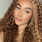 Highlight 13X4 Transparent Ombre Lace Frontal Wigs Pre Plucked 10A Brazilian Remy Hair Wig Tl412