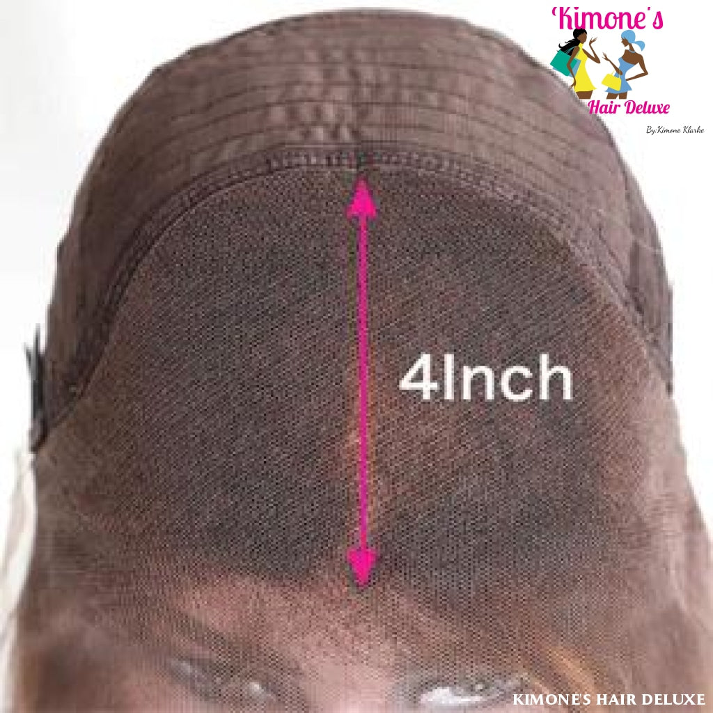 13X4 Deep Part Lace Front Human Hair Wig Straight Highlight Color Pre Plucked Line Bleached Knots