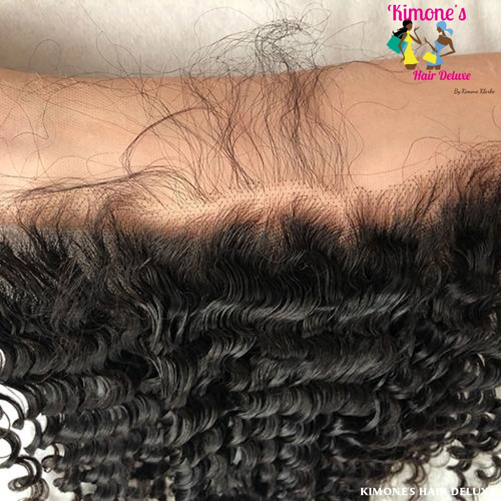 Kinky Curly 4X4 13X4 Transparent Lace Wigs Brazilian Natural Virgin Hair Front 150% Density 12-32