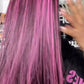 13x4 Transparent Lace Wig Balayage Straight Colored Higlighted Pink 180% densité 10-28
