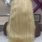 13x6 10A 613 Blonde Transparent Lace Front Wig 12-24inches (Right) 180% Density